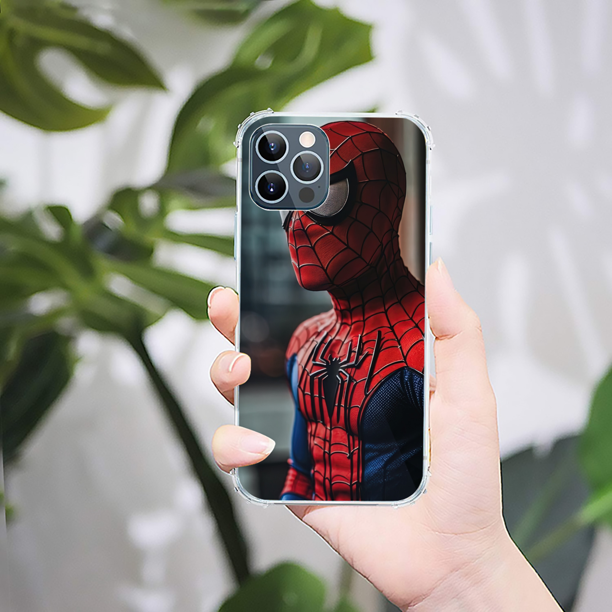 （画像用） Spider Man スパイダーマン 【iPhone 12シリーズ対応】透明スマホケース（クリアソフトケース）